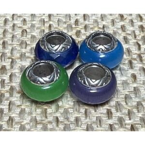 Brighton Transform Bead Lot Faceted Beads Spacers Blue Purple Green
